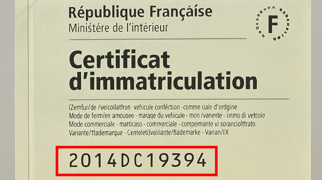 Localisation du numéro de formule