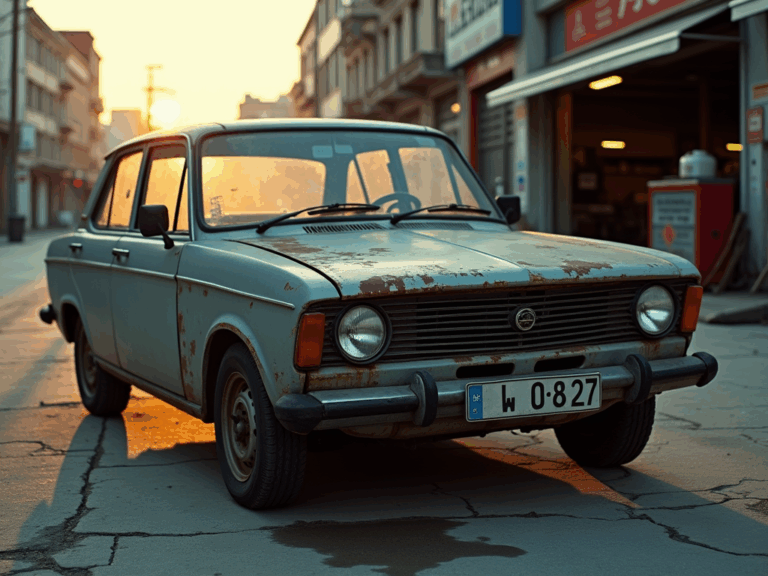 ancien-voiture-usure-urbaine-coucher-soleil
