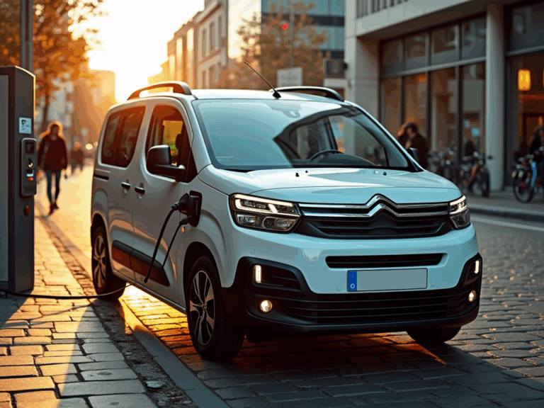 citroen-e-berlingo-charging-urban-sunset