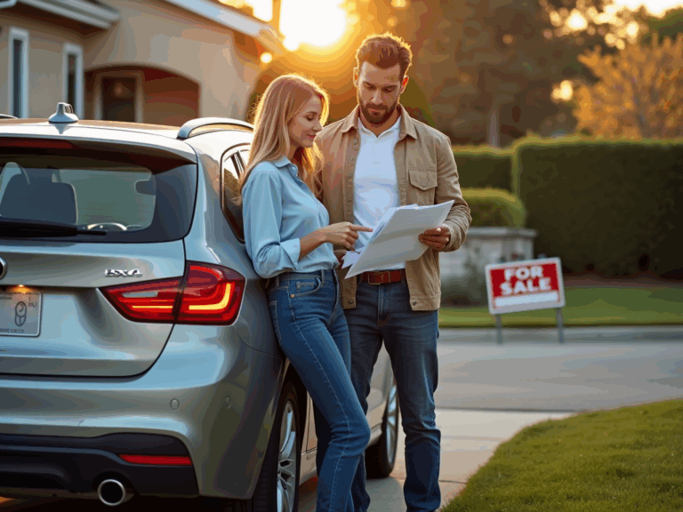 couple-voiture-sale-suburban-golden-hour