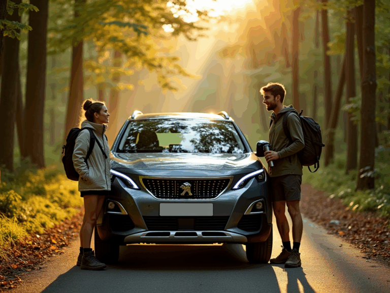 golden-hour-peugeot-3008-couple-hiking