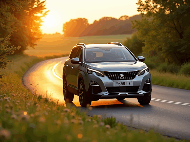 golden-hour-peugeot-5008-countryside-road