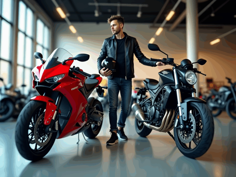 jeune-rider-decision-moto-showroom