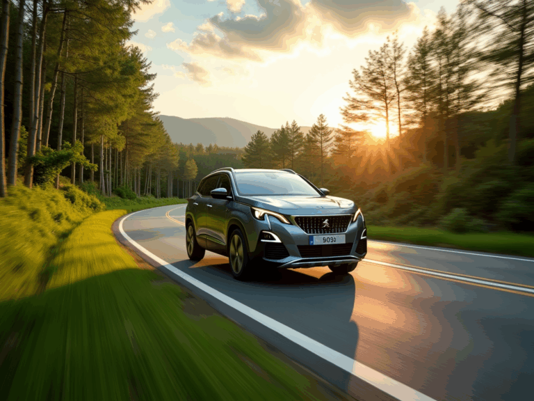 peugeot-3008-hybrid-golden-hour-driving