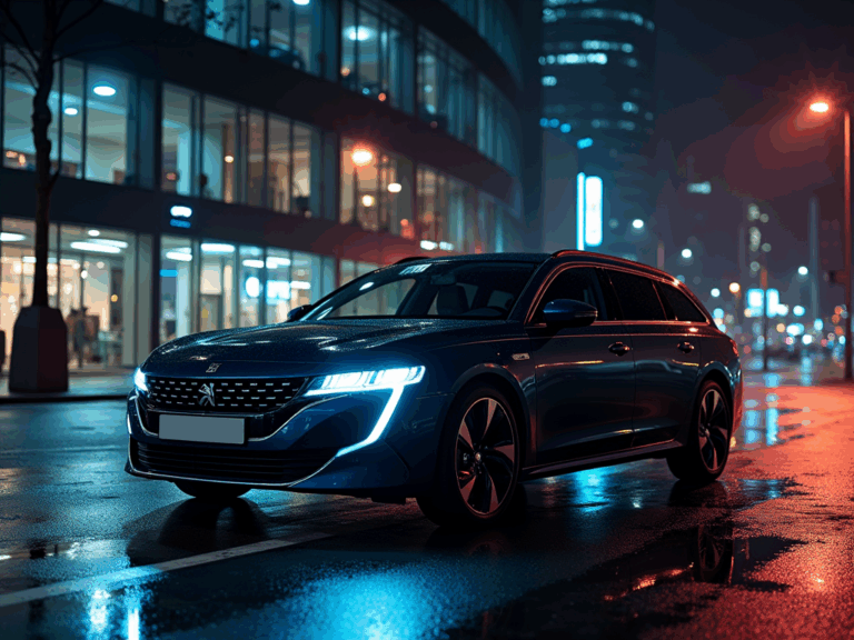 peugeot-508sw-nighttime-urban-reflections