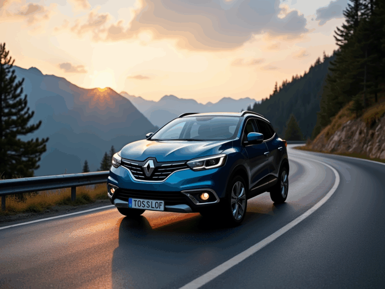 renault-kadjar-golden-hour-landscape-mountain-road